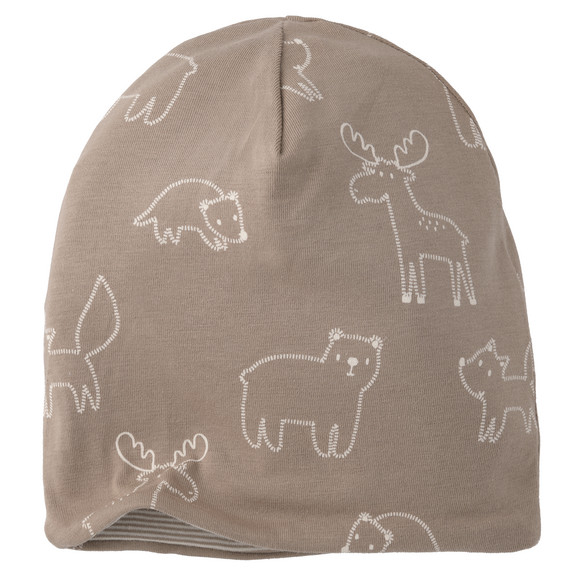 Newborn Mütze mit Waldtier-Print