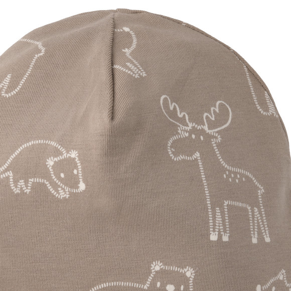 Newborn Mütze mit Waldtier-Print