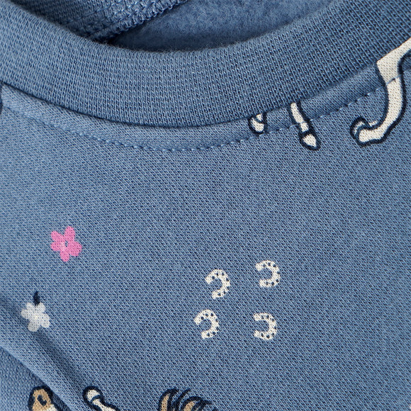 Mädchen Sweatkleid mit Pferde-Allover