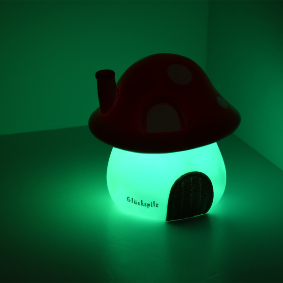 LED Deko-Pilz mit Schriftzug