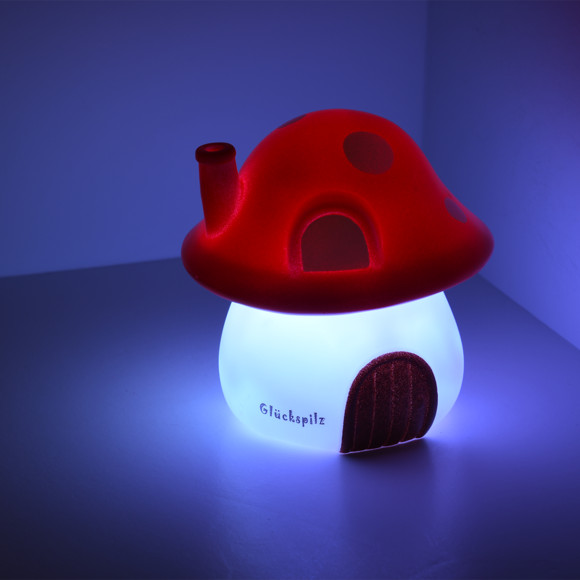 LED Deko-Pilz mit Schriftzug