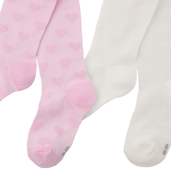 2 Mädchen Strumpfhosen mit Ajour-Muster