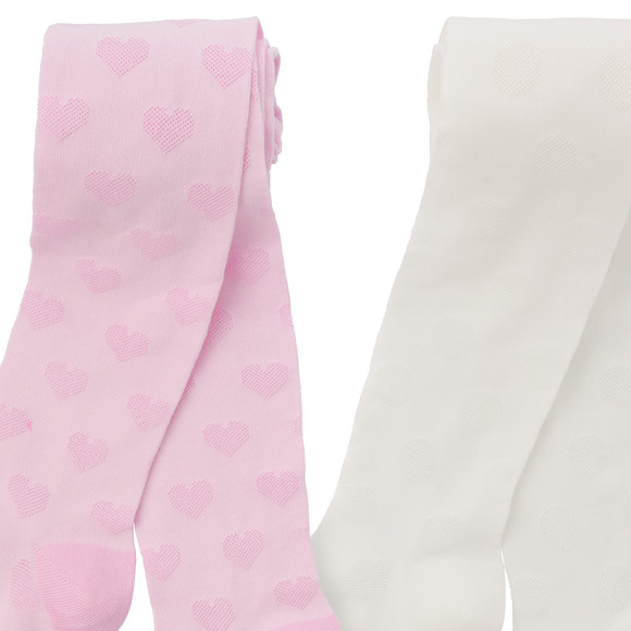 2 Mädchen Strumpfhosen mit Ajour-Muster