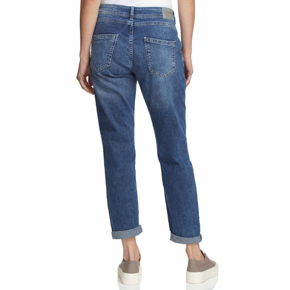 Damen Boyfriend-Jeans mit schrägen Knöpfen