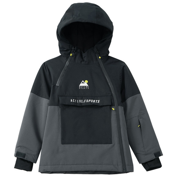 Kinder Schneejacke mit Kängurutasche
