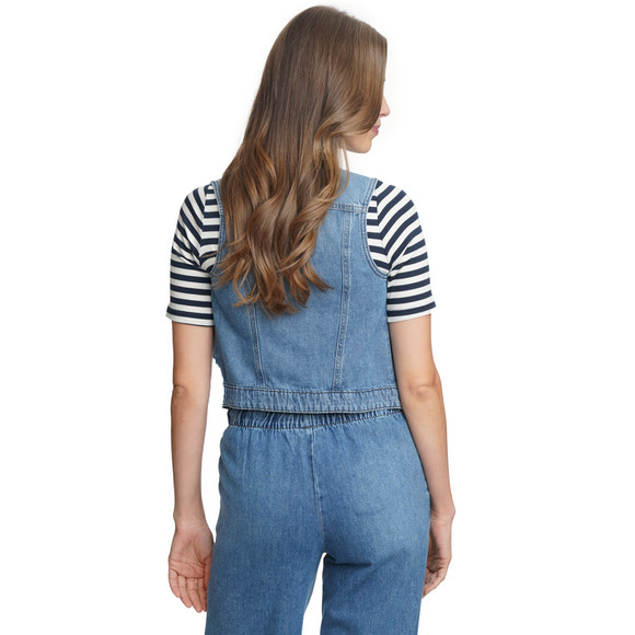 Damen Jeansweste mit Knopfleiste