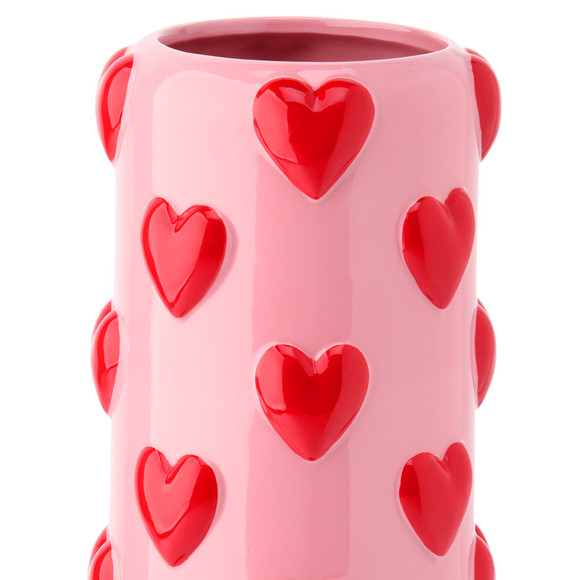 Vase mit Herz-Allover