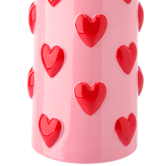 Vase mit Herz-Allover
