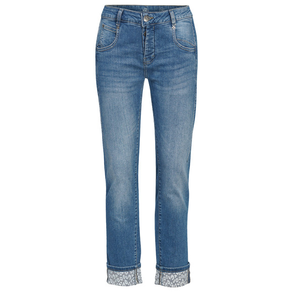Damen Slim-Jeans mit Used-Waschung