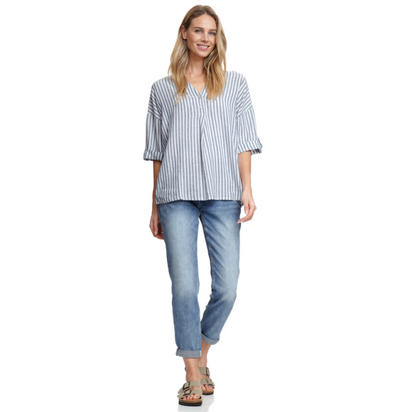 Damen Boyfriend-Jeans mit Used-Waschung