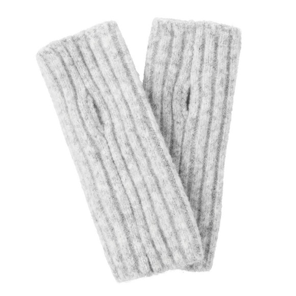 Dames gebreide manchetten lichtgrijs