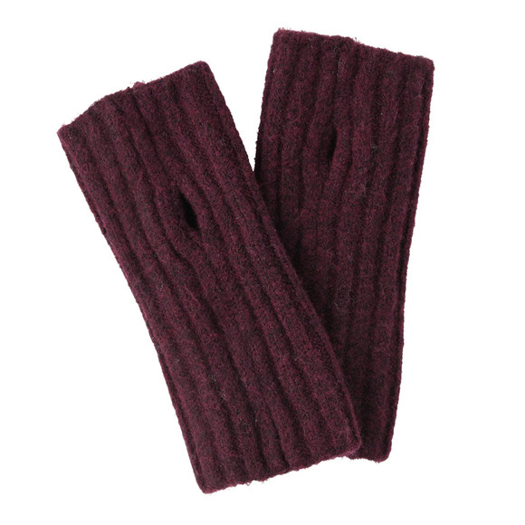Dames gebreide manchetten wijnrood