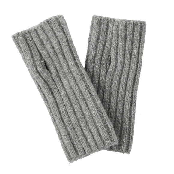 Dames gebreide manchetten grijs