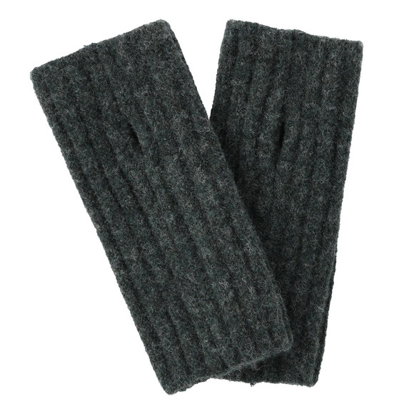 Dames gebreide manchetten donkergrijs