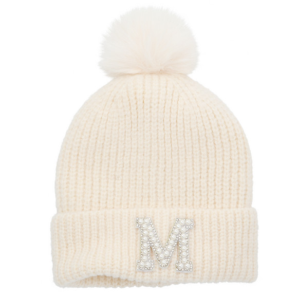 Mädchen Strickmütze mit Glitzer-Applikation