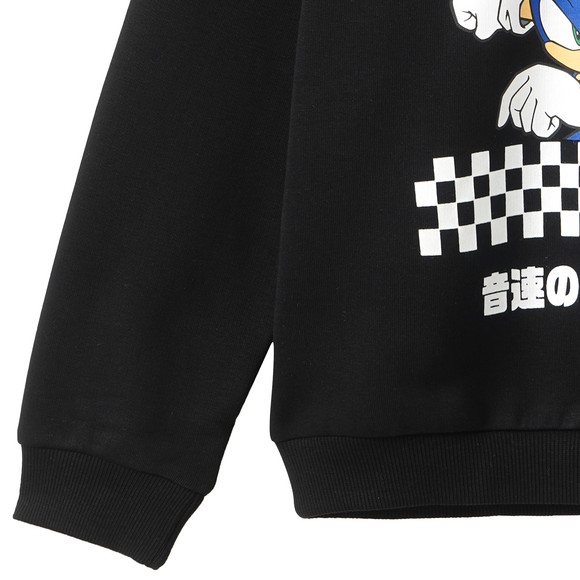  Sonic Hoodie mit Brust-Print