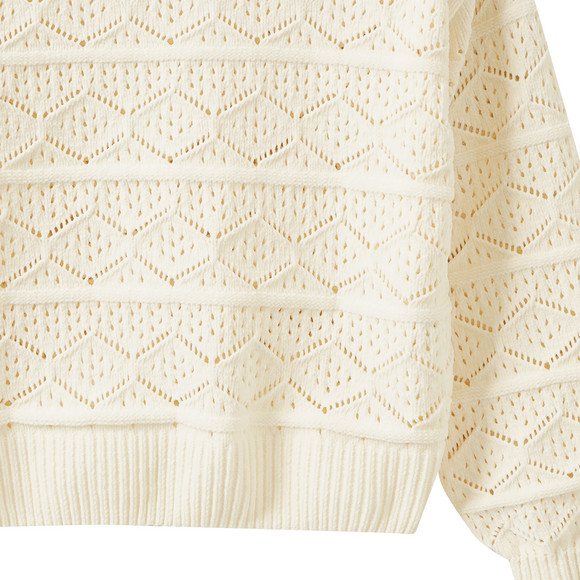 Meisjes gebreide trui met structuurpatroon