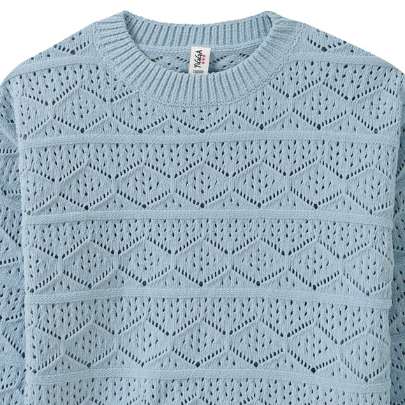 Meisjes gebreide trui met structuurpatroon