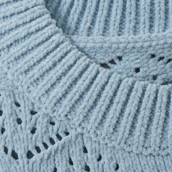 Meisjes gebreide trui met structuurpatroon