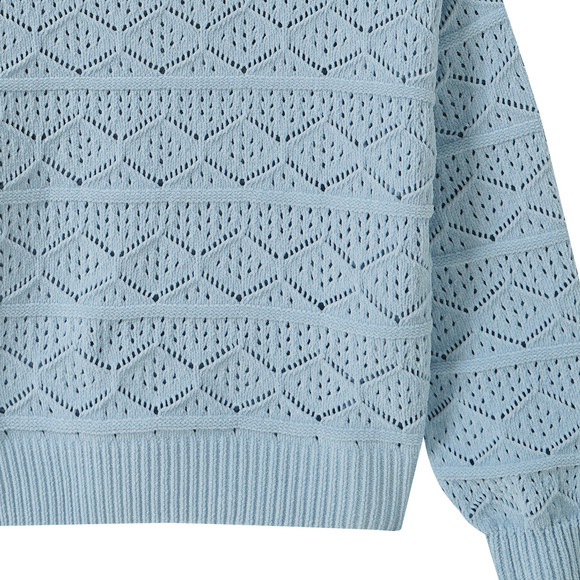 Meisjes gebreide trui met structuurpatroon