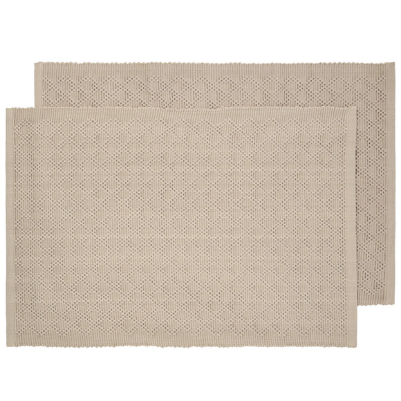 2 Platzsets mit Ripp-Struktur