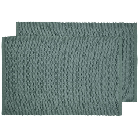 2 Platzsets mit Ripp-Struktur