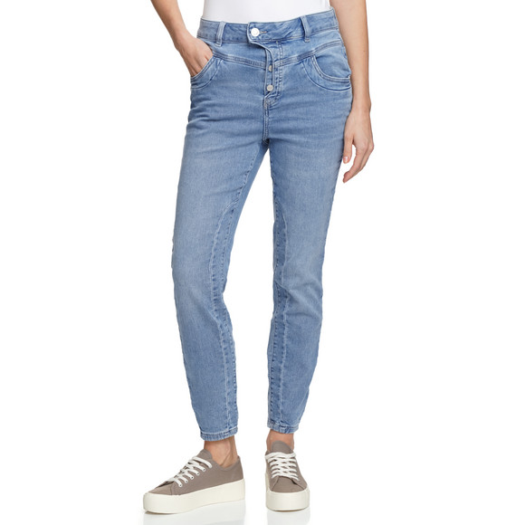 Damen Jeggings mit Used-Waschung