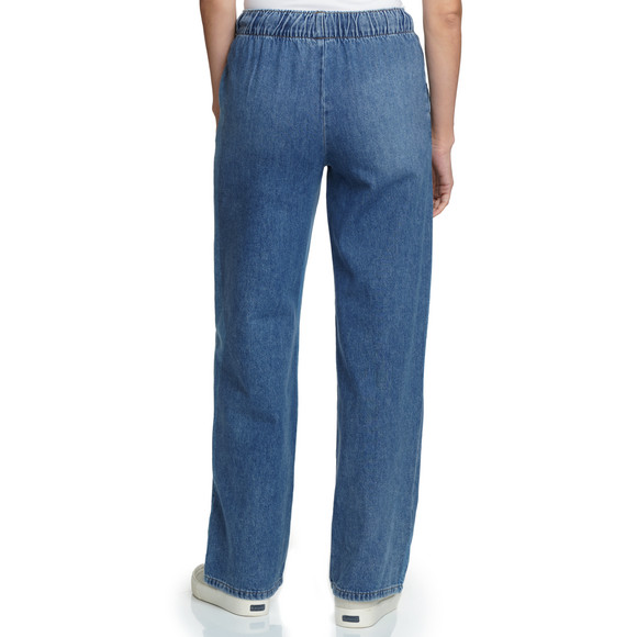Damen Wide-leg-Jeans mit Elastikbund