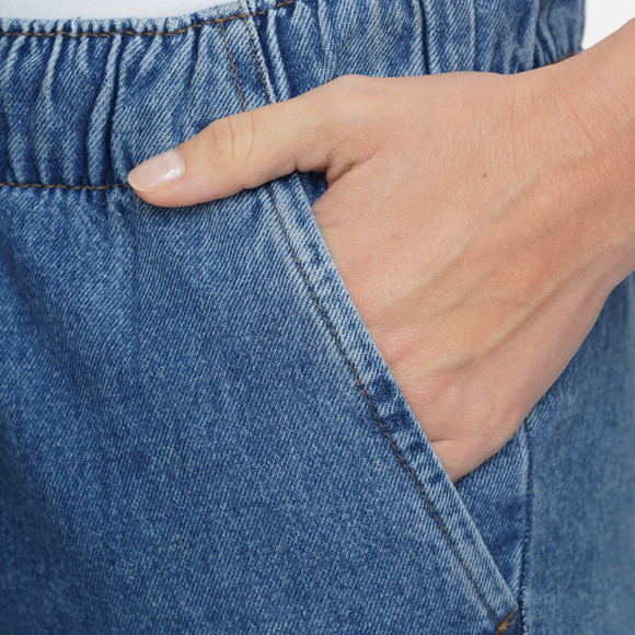 Damen Wide-leg-Jeans mit Elastikbund