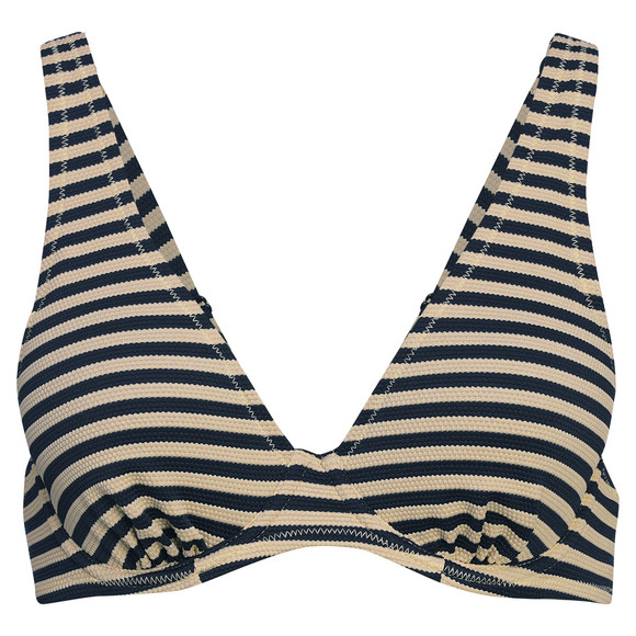 Damen Bikinioberteil mit Streifenstruktur