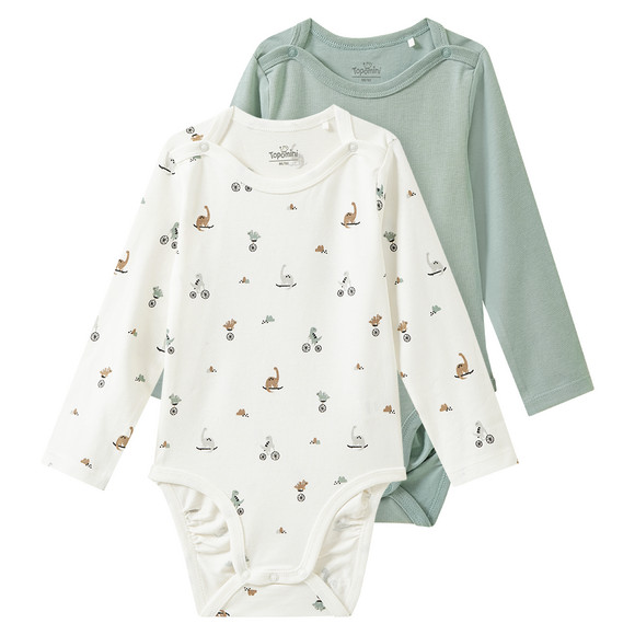 2 Baby Langarmbodys im Set