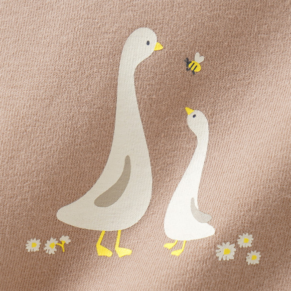 Baby Schlafanzug mit Gänse-Print