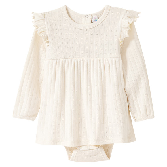 Baby Bodykleid mit Ajour-Muster