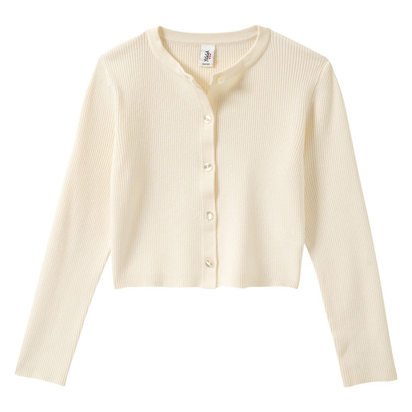 Mädchen Strickjacke mit Rippstruktur