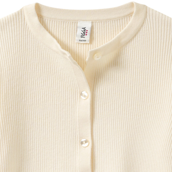 Mädchen Strickjacke mit Rippstruktur