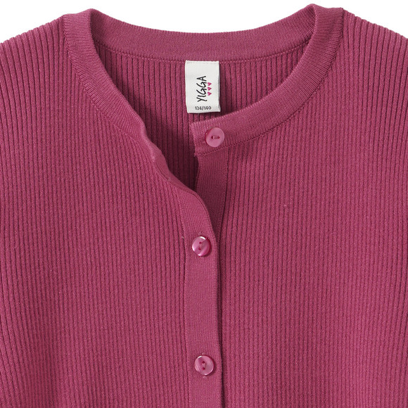 Mädchen Strickjacke mit Rippstruktur