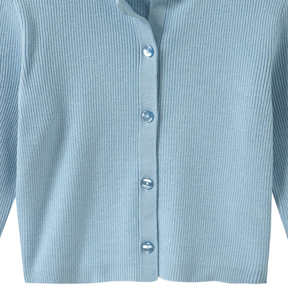 Mädchen Strickjacke mit Rippstruktur