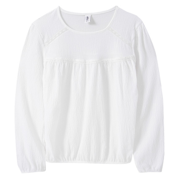 Meisjesblouse met kanten details