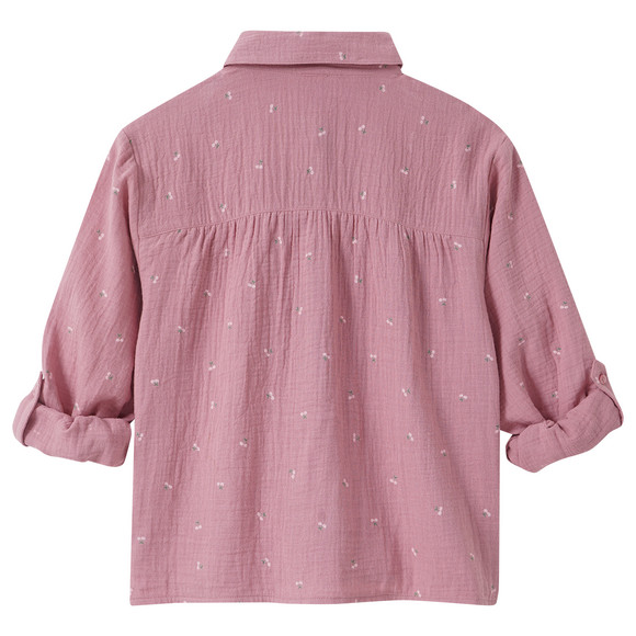 Mousseline meisjesblouse met print