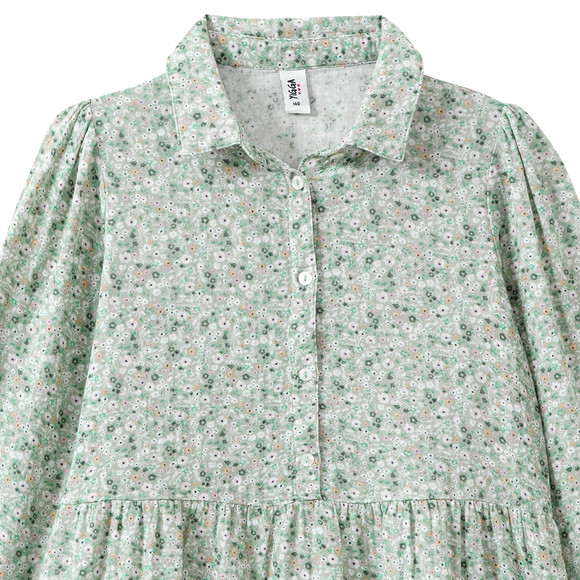 Mädchen Musselin-Kleid mit Blumen-Allover