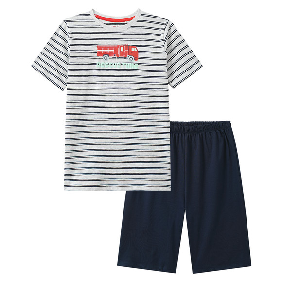 Jungen Shorty mit Feuerwehr-Motiv