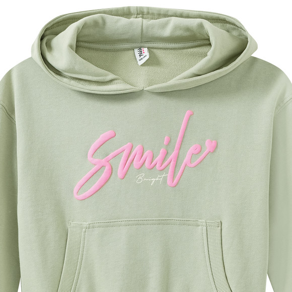 Mädchen Hoodie mit gummiertem Print