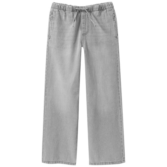 Mädchen Wide-Leg-Jeans mit Tunnelzug