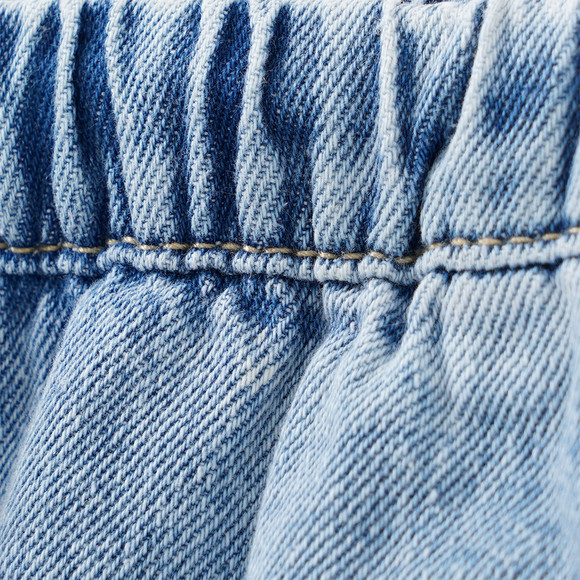 Mädchen Wide-Leg-Jeans mit Tunnelzug