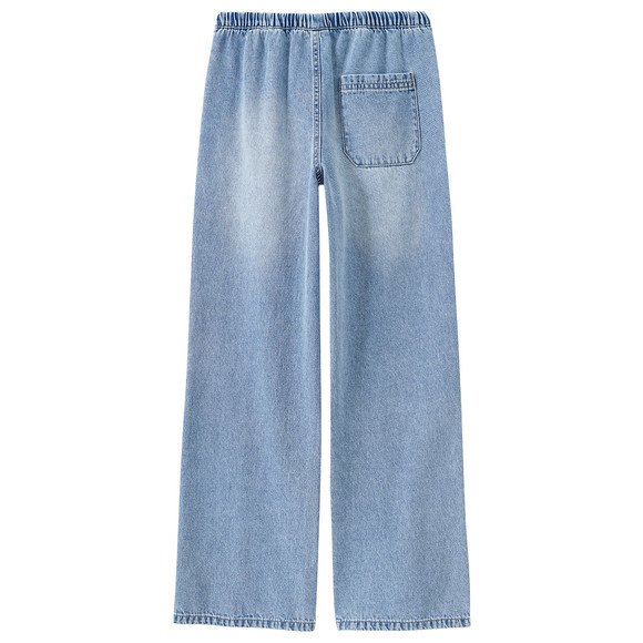 Mädchen Wide-Leg-Jeans mit Tunnelzug