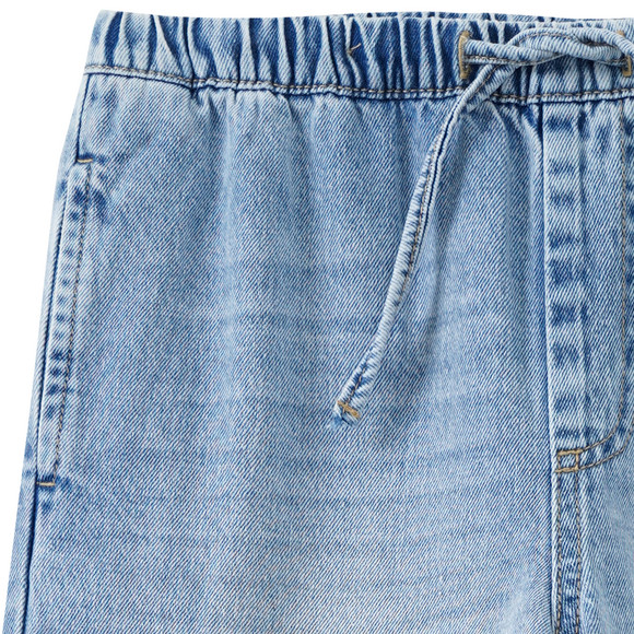 Mädchen Wide-Leg-Jeans mit Tunnelzug