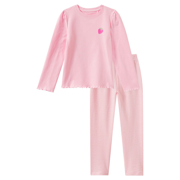 Mädchen Schlafanzug mit Erdbeer-Print