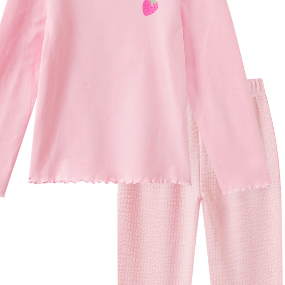 Mädchen Schlafanzug mit Erdbeer-Print