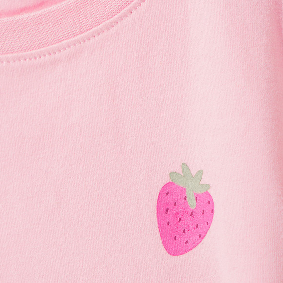 Mädchen Schlafanzug mit Erdbeer-Print