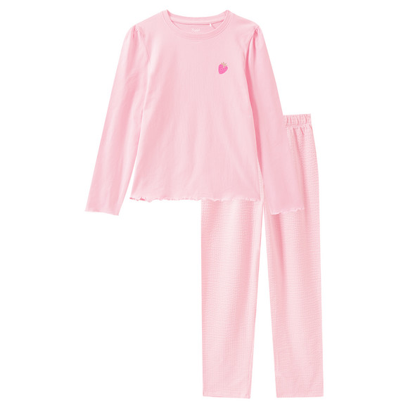 Mädchen Schlafanzug mit Erdbeer-Print